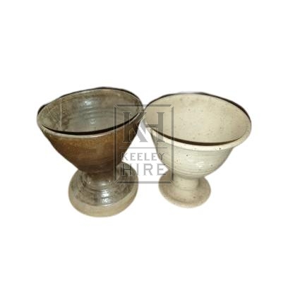 Assorted clay goblets