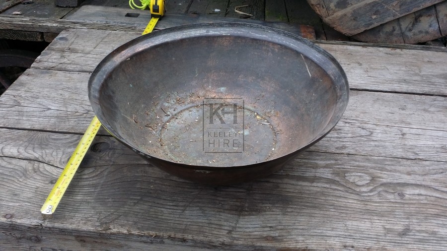 Large copper wash bowl