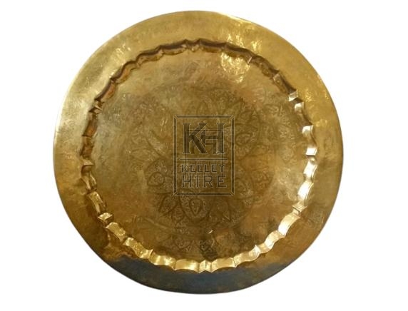 Very large brass plate