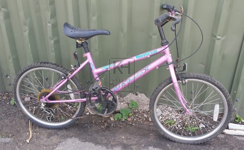 Girls pink modern bicycle