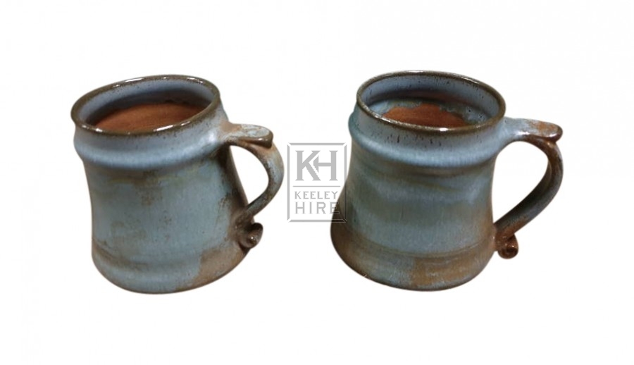 Blue ceramic mug