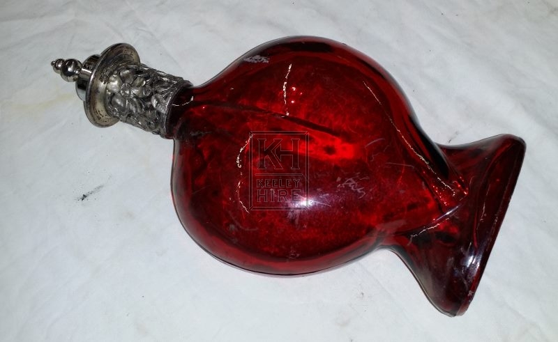 Heart shape glass bottle