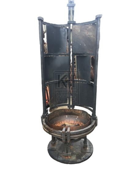 Curved Brazier With Adjustable Panels