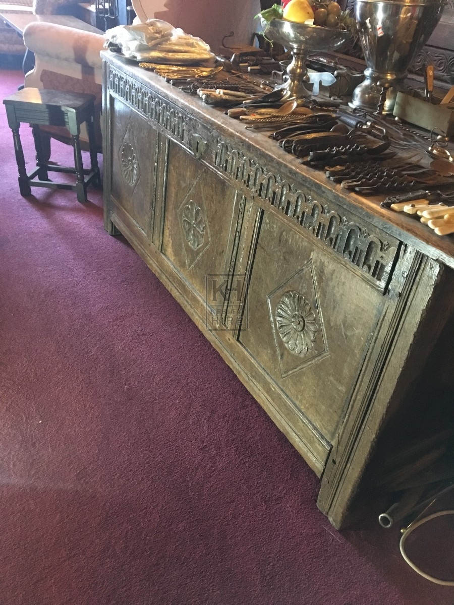 Large Carved Polished Chest