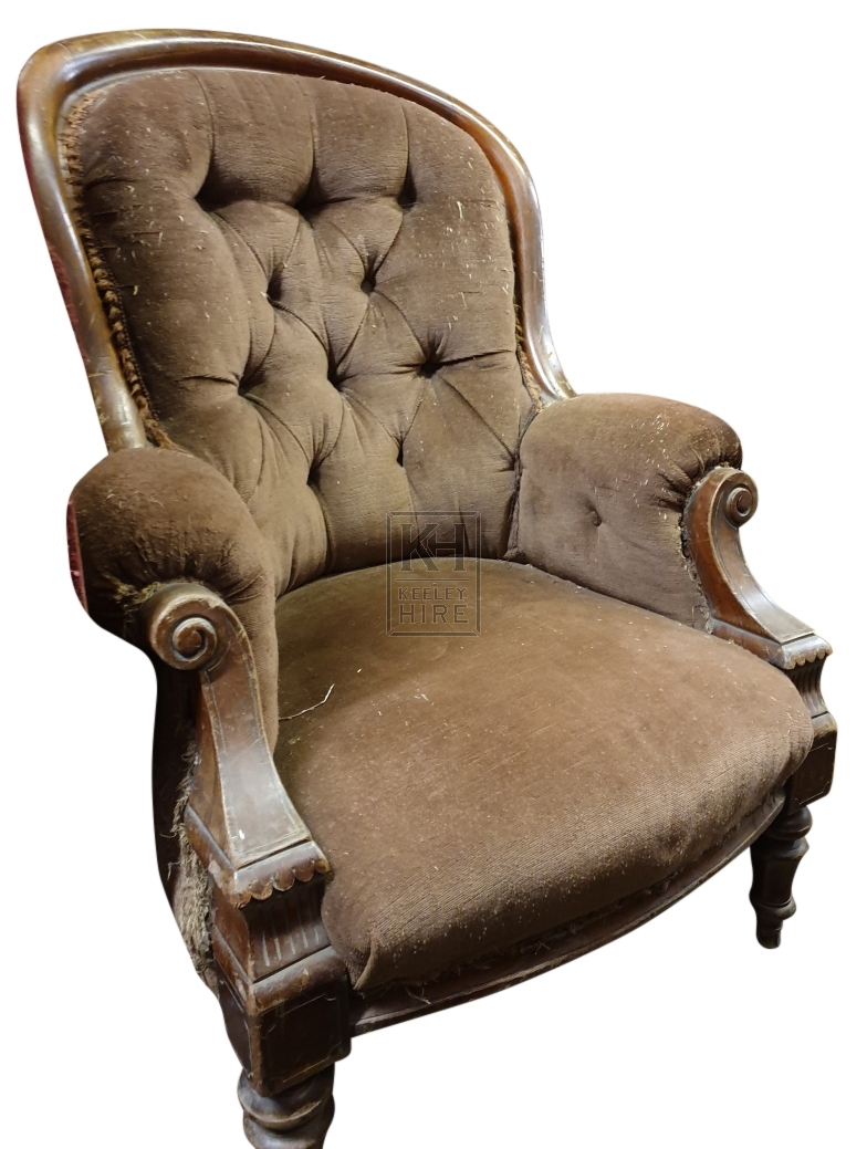 Cushioned period arm chair
