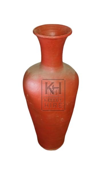 Large Red Ceramic Urn
