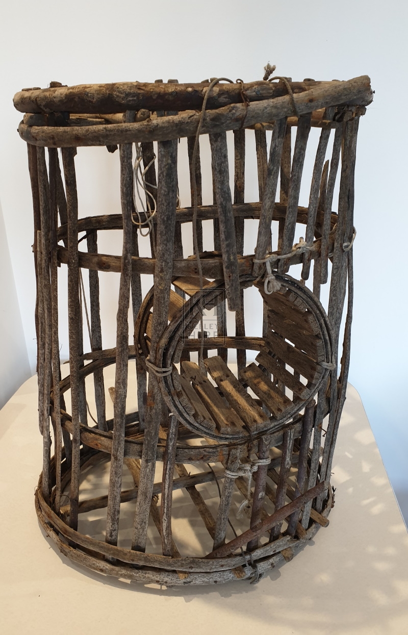Slatted rustic cage
