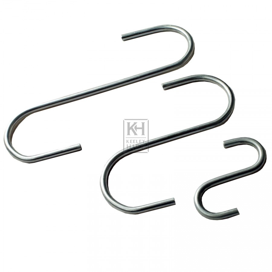Metal S hooks different sizes
