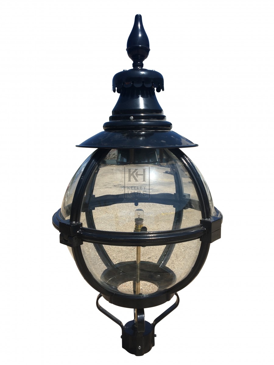 Round Globe Lamp With Finial Top