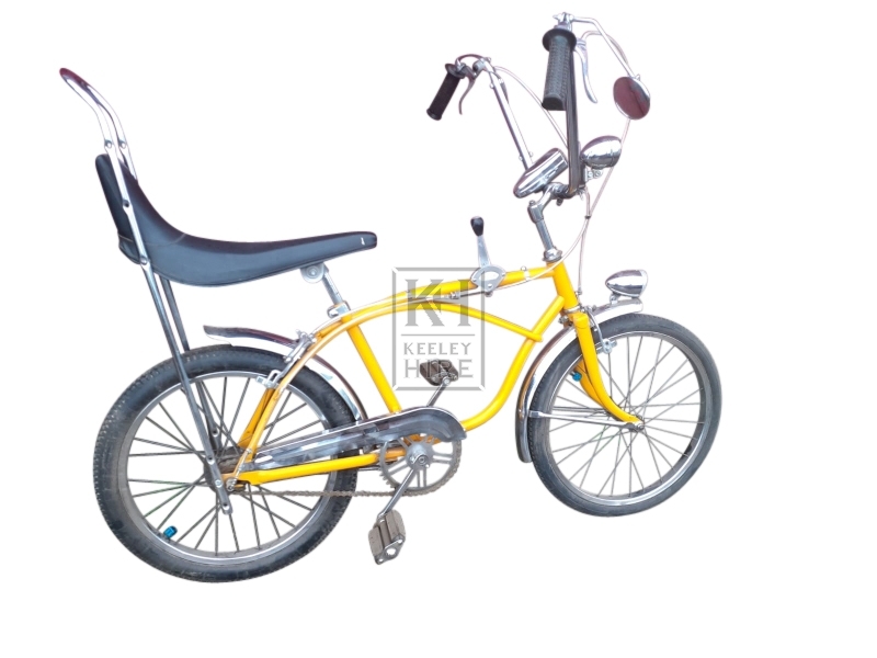Retro yellow childs bicycle