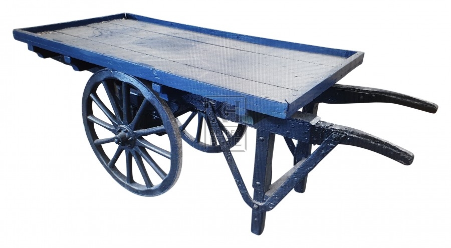 Small flat blue cart