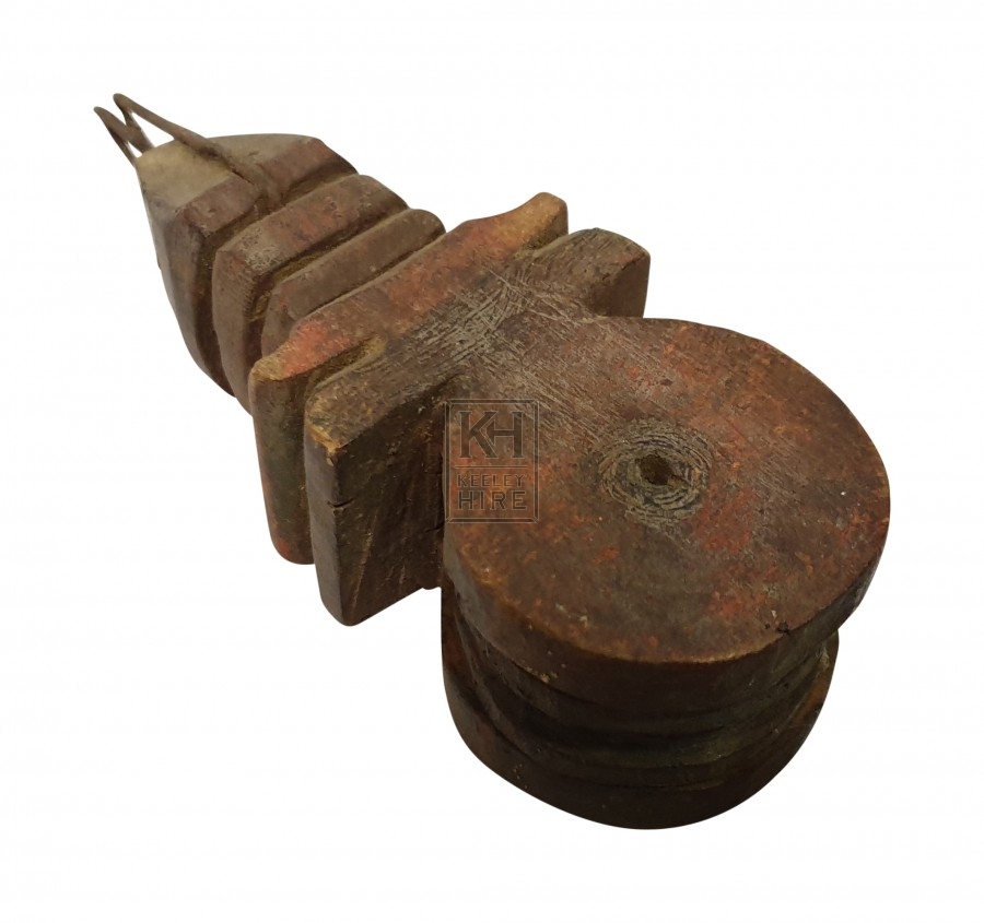 Very small wood pulley