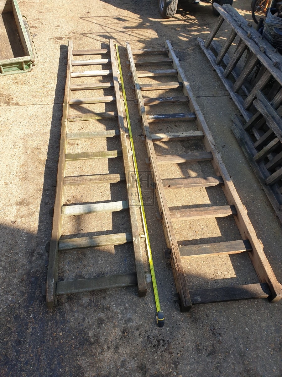 Medium thick wood ladder