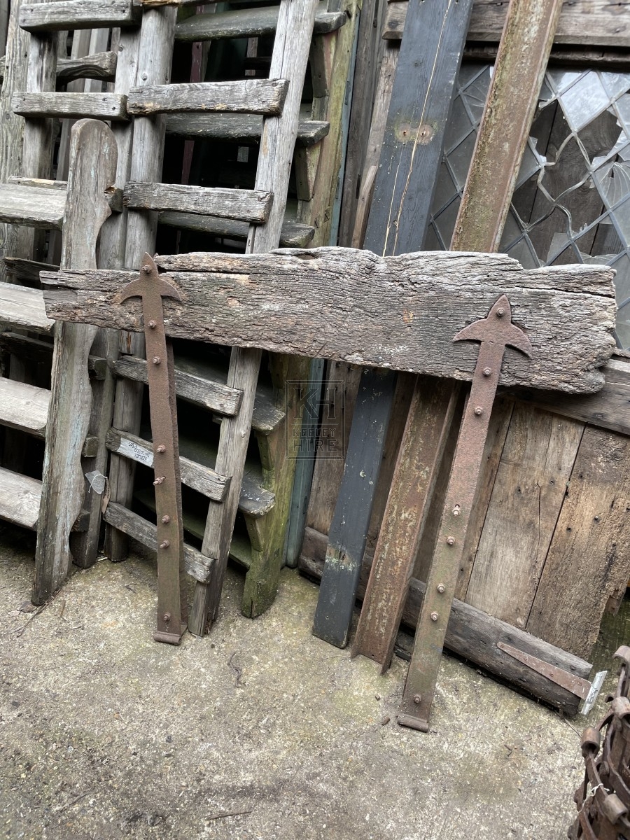 Aged Timber with Fleur Braces