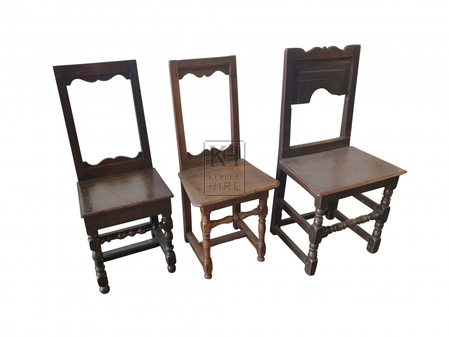 Medium polished wood chairs
