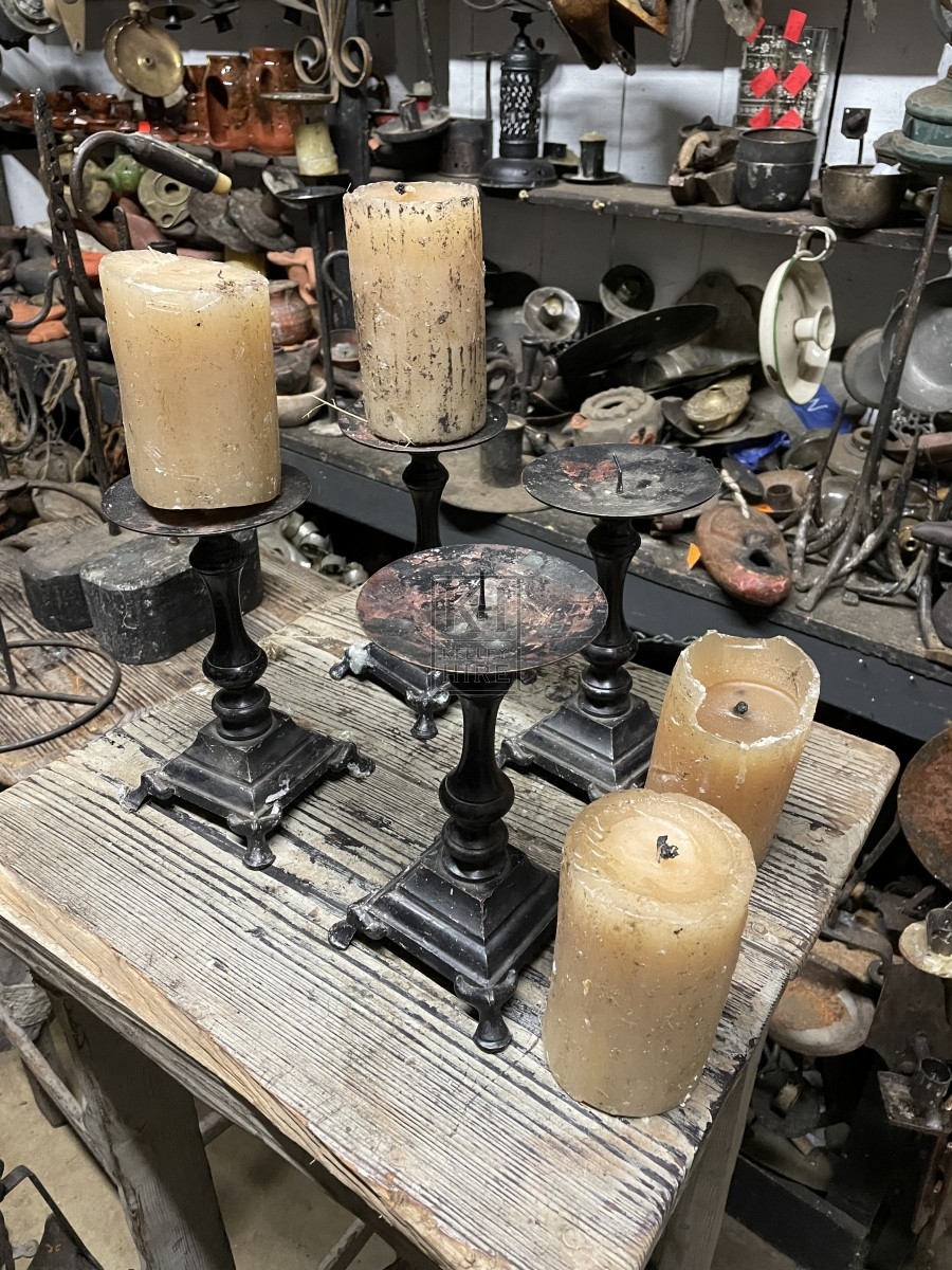 Small Painted Iron candleholder