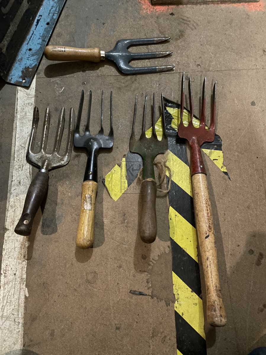 Assorted Garden Hand Forks
