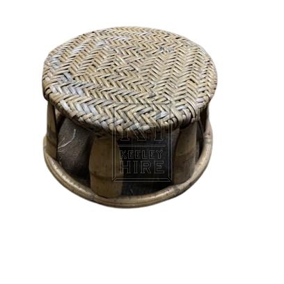 Woven Wicker & Bamboo Stand