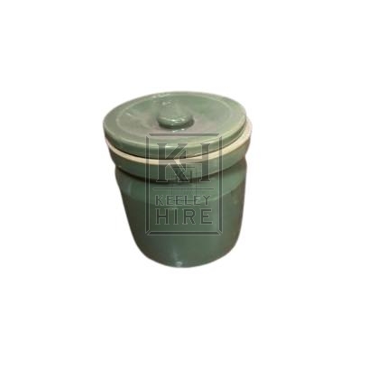Small Green Jar With Lid