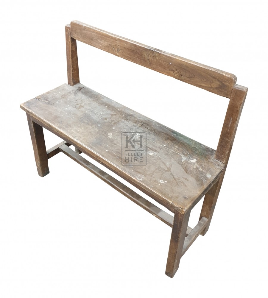 Small bench with back