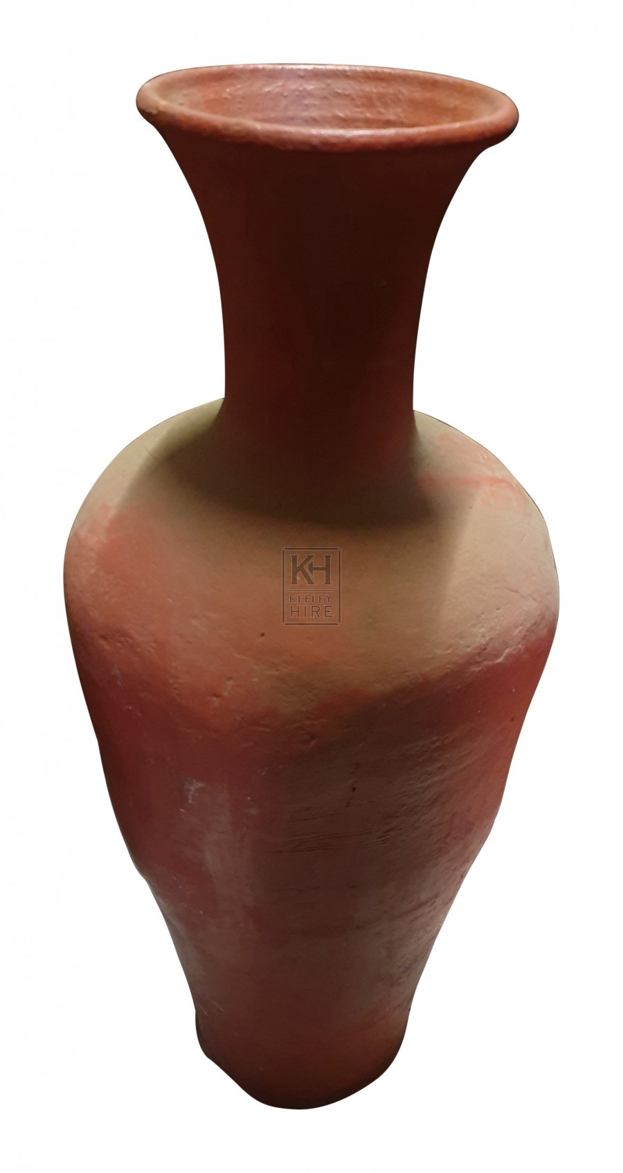 Large red ceramic vase