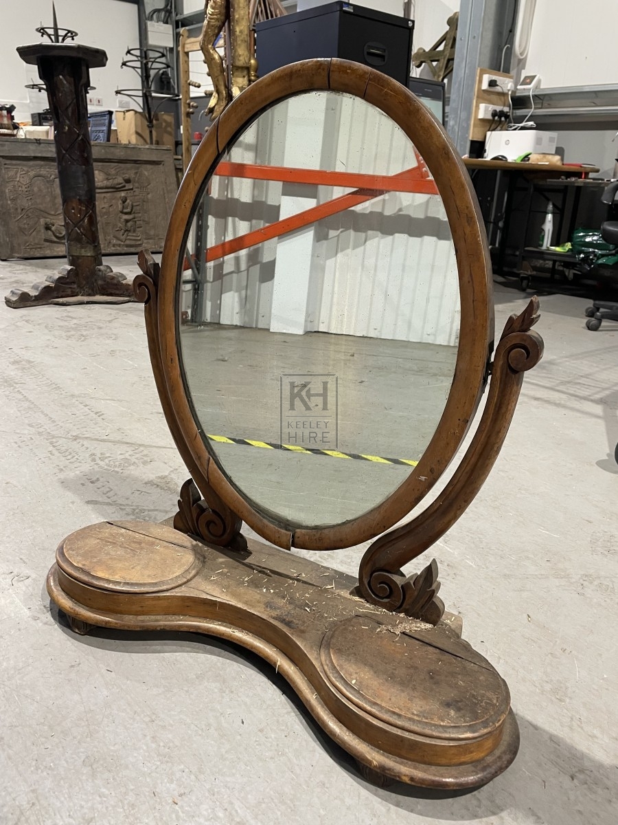 Ornate Oval Dresser Mirror