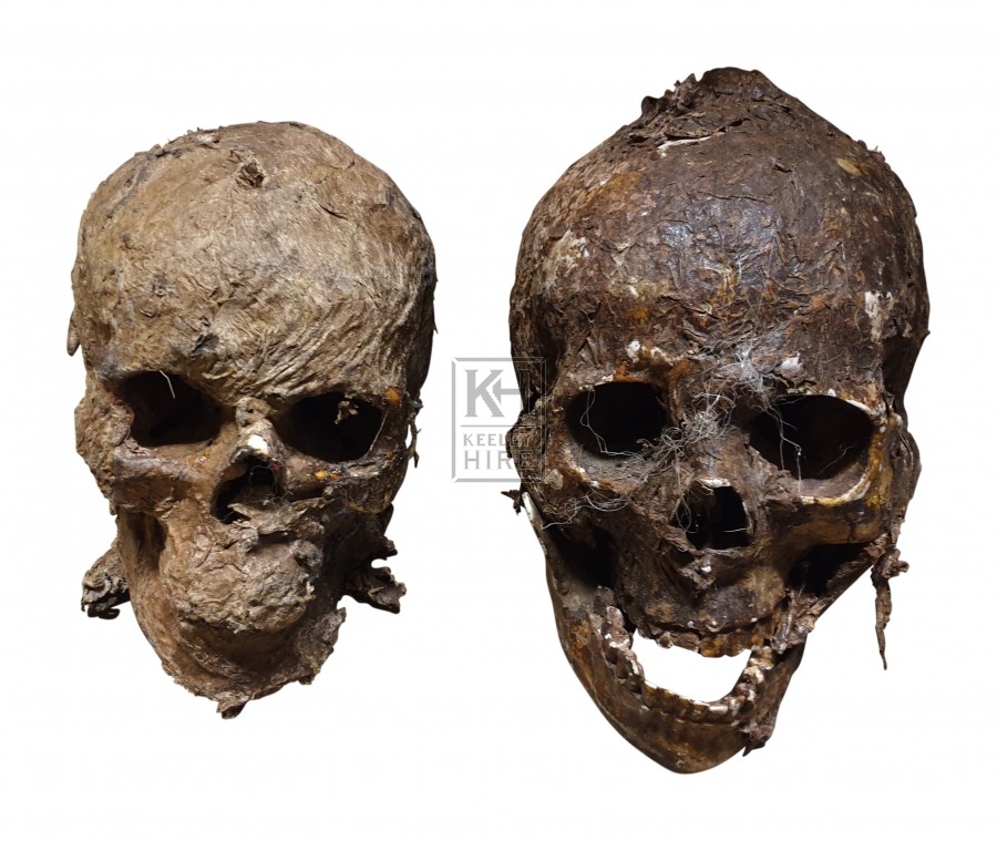 Latex covered skulls