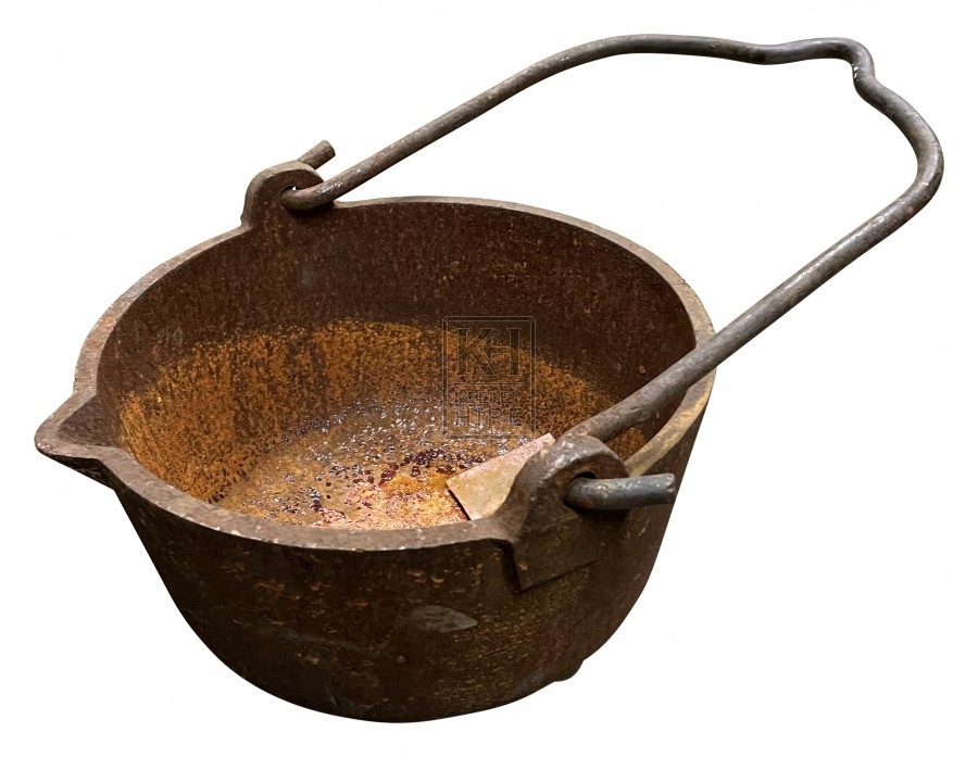 Rusty Iron Pot With Spout