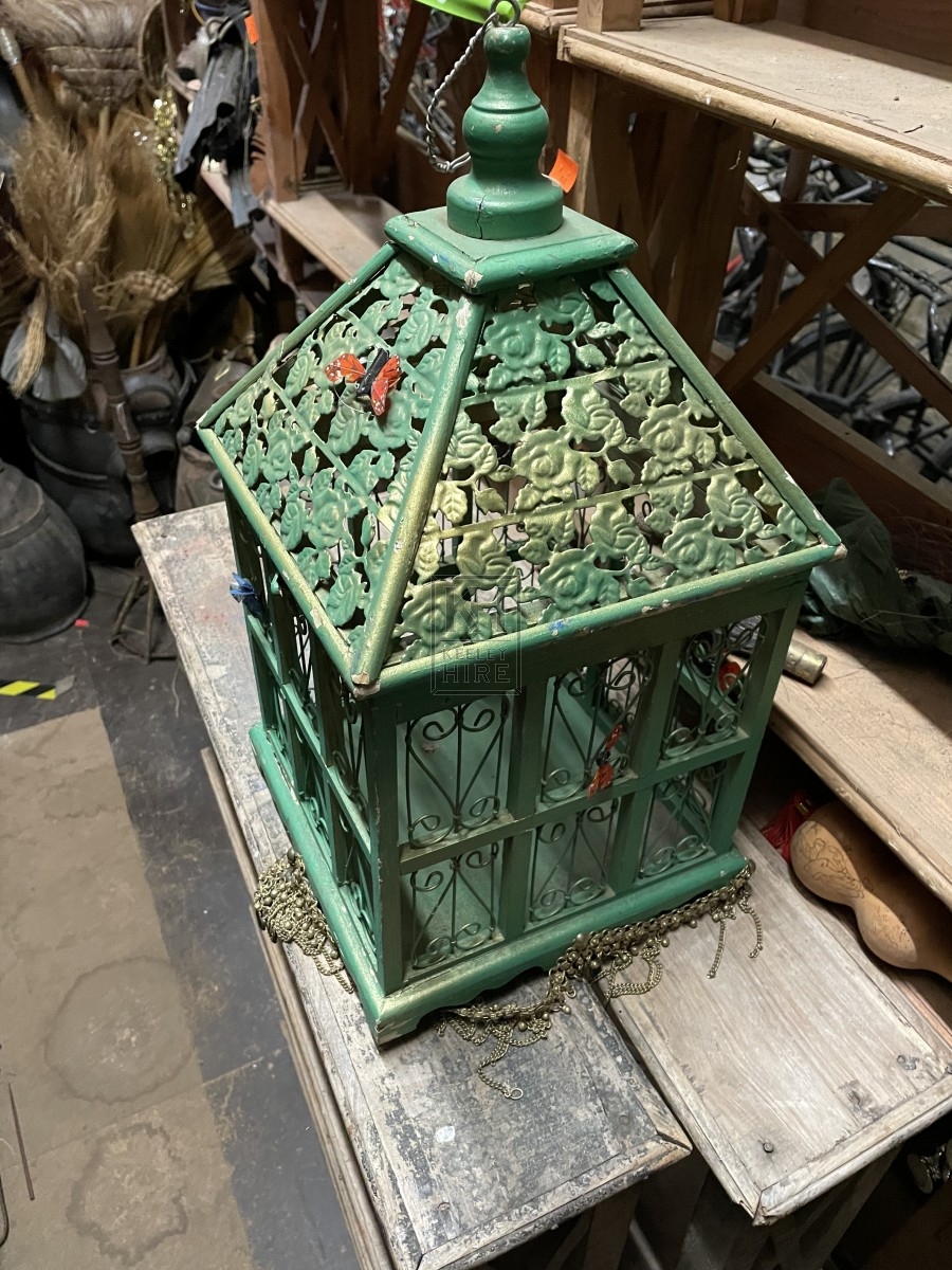 Ornate Painted Bird Cage