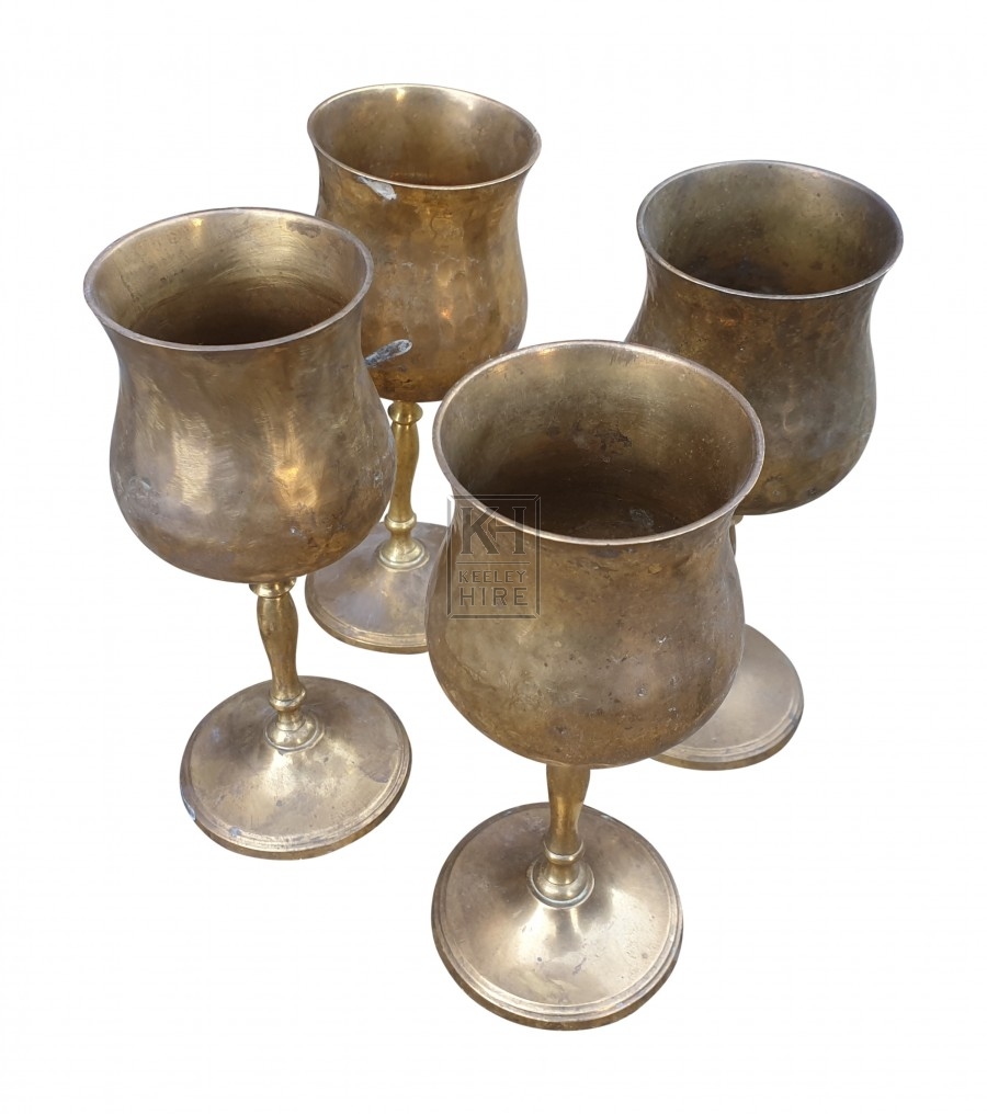 Brass shaped goblet