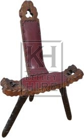 Spanish Brutalist Chair upholstered