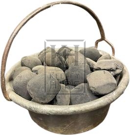 Iron Bucket With Coal