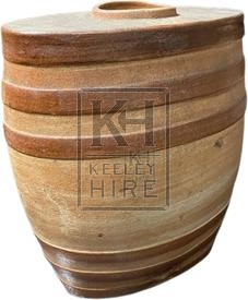 Small Flat Ceramic Barrel