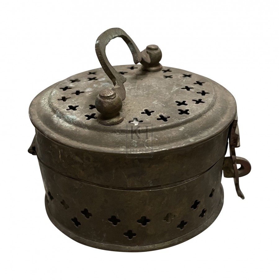 Small Metal Pot With Latched Lid