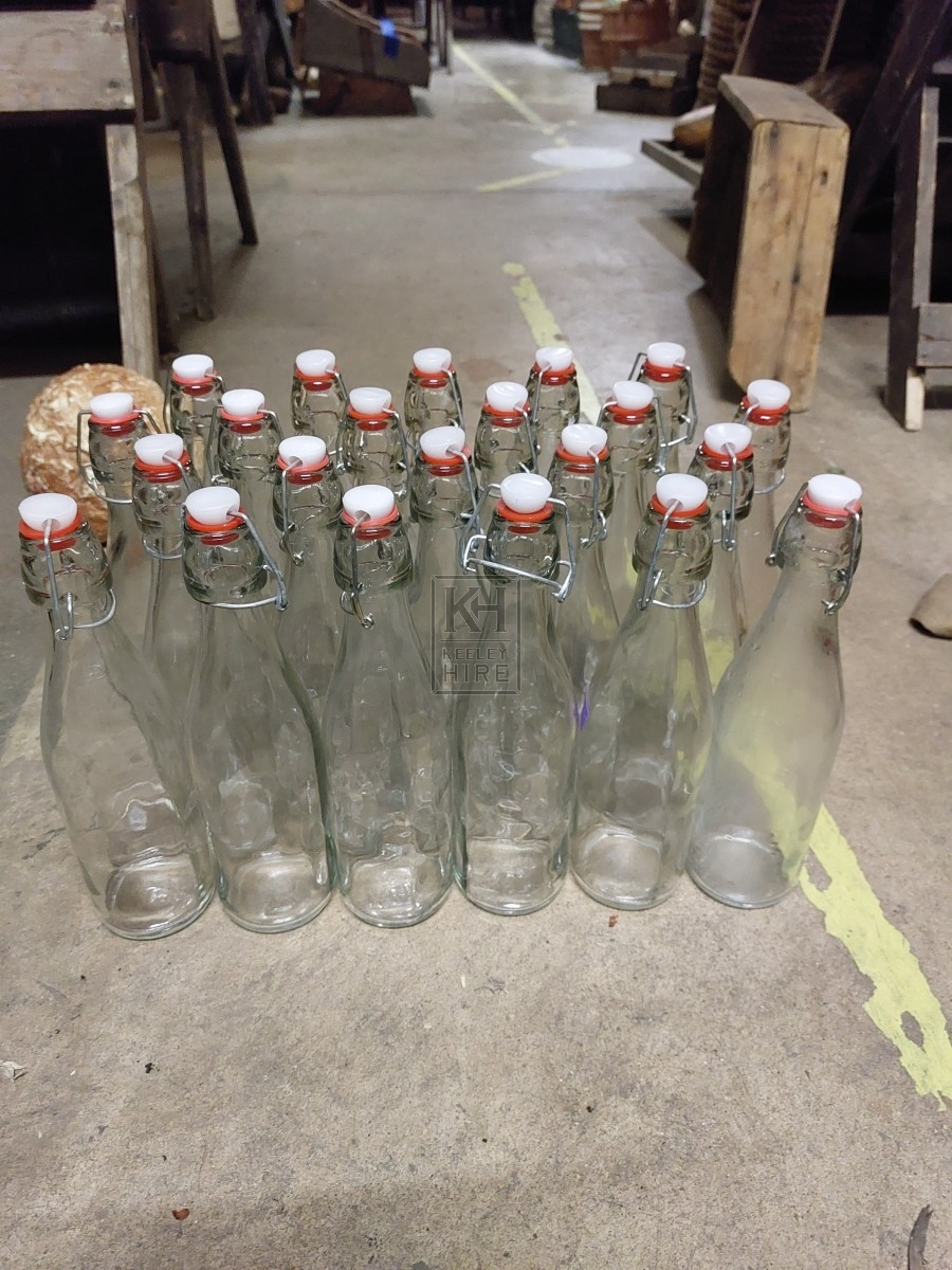 Clear Brace Top Bottles
