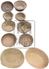 Assorted small round baskets