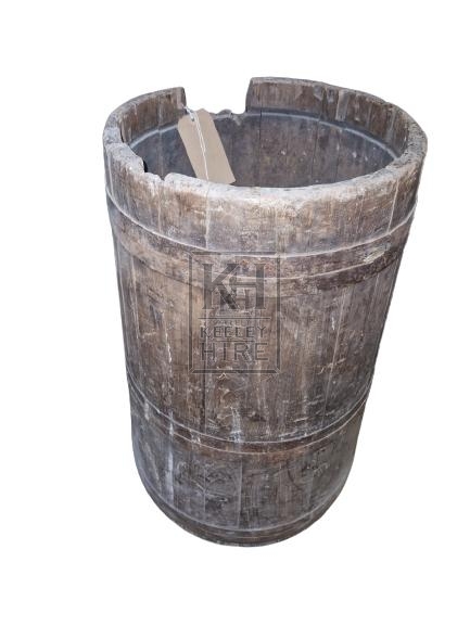 Slim dark wood barrel