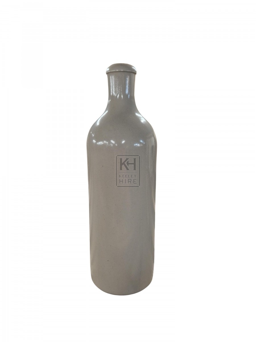Tall white ceramic bottle