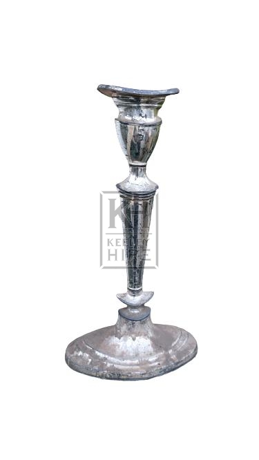 Aged Silver-Plated Candleholder