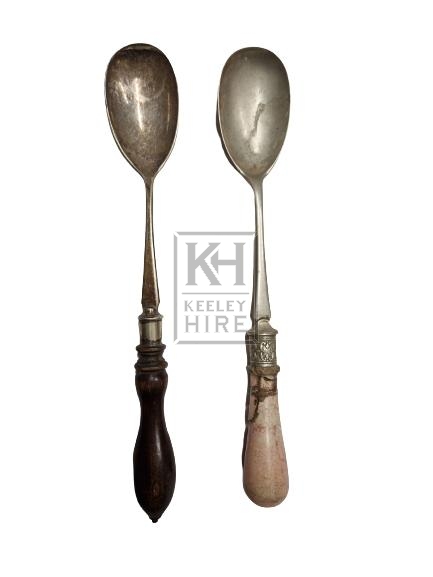 Large spoons with wood handle