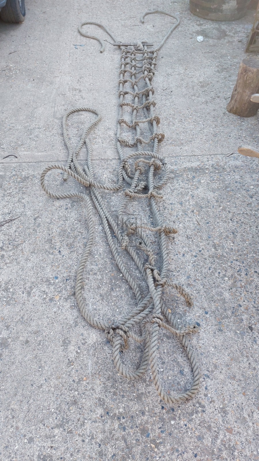 Section Of Ships Rope Rigging