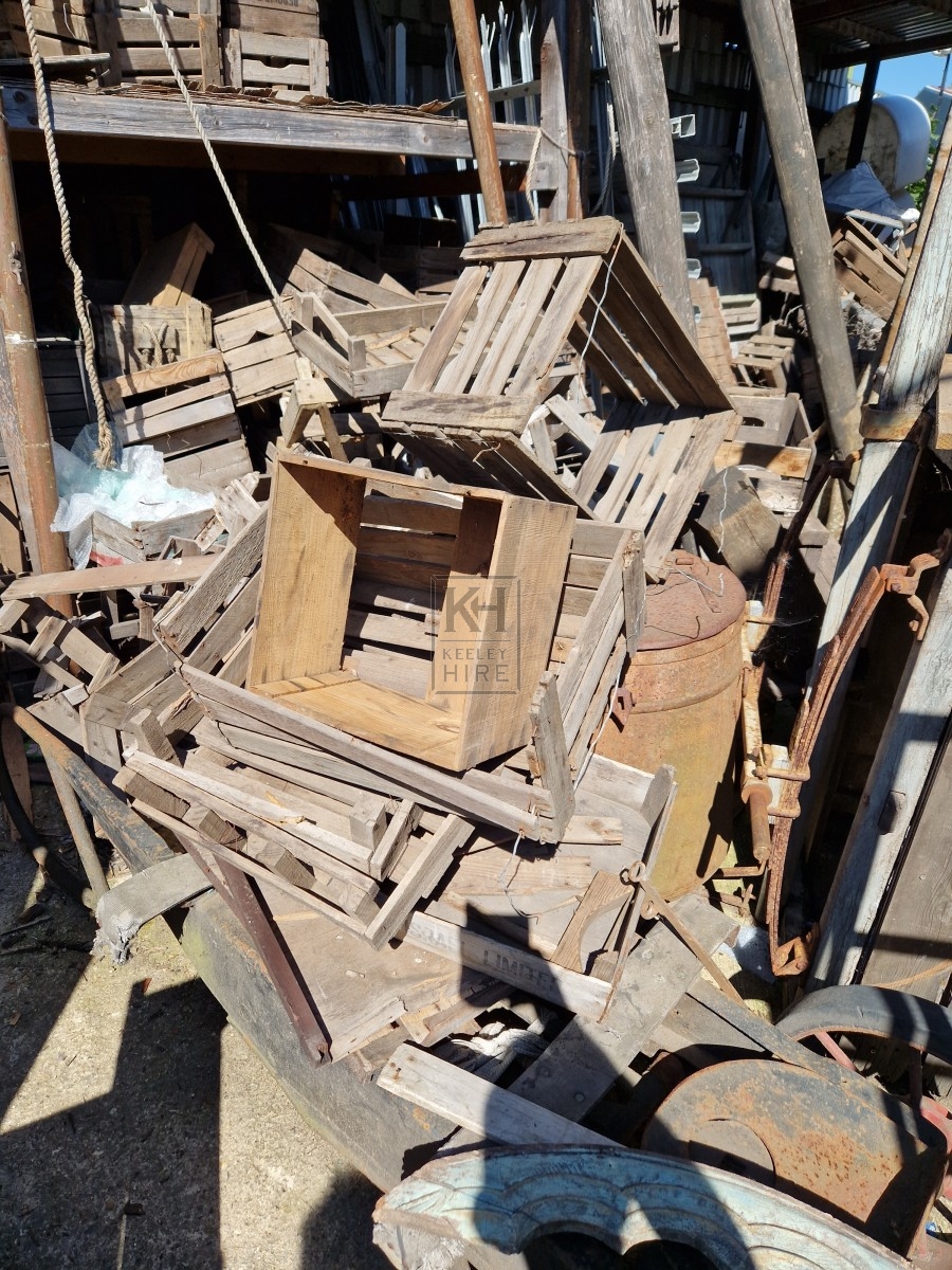 Pile Of Broken Crate & Wood Debris
