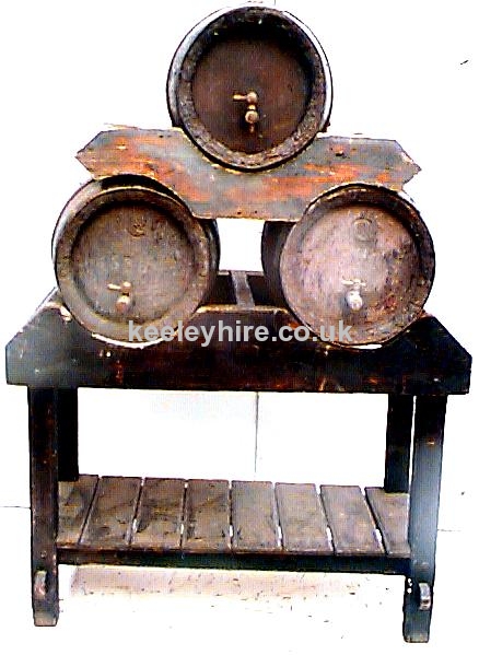 Triple Barrel Table Stand with 3 Barrels