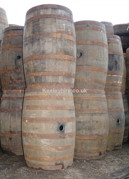 3ft wood barrels - iron bands