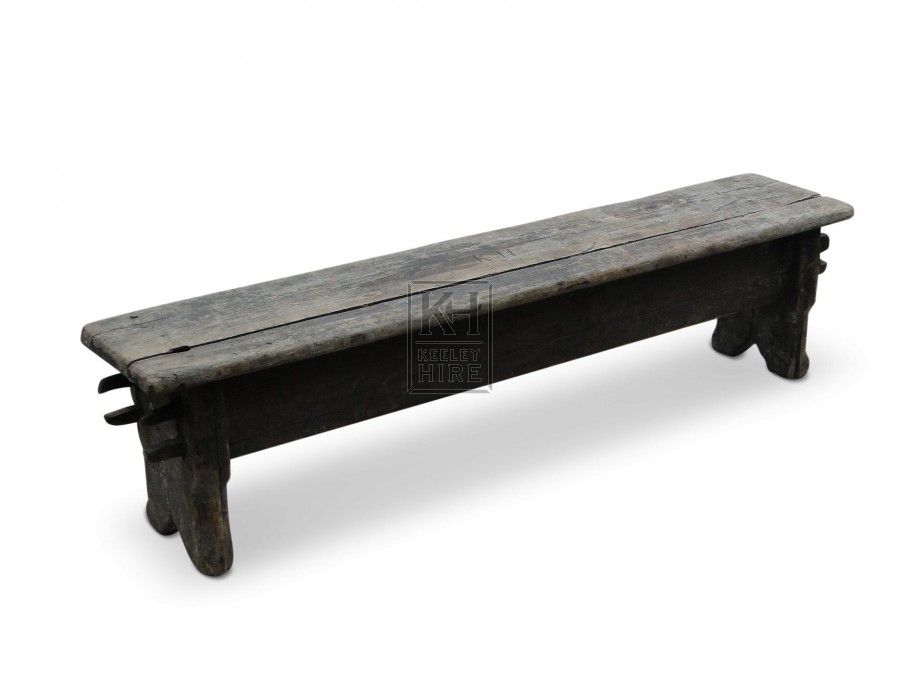 Aged Wooden Rustic Bench