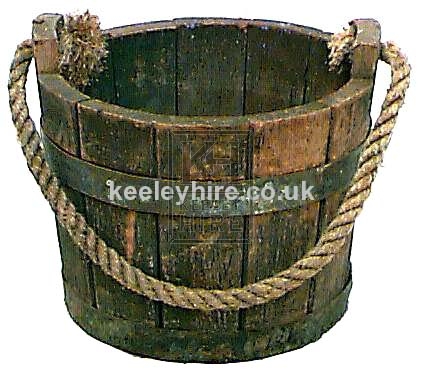 Iron Bound Bucket with Rope Handle #1