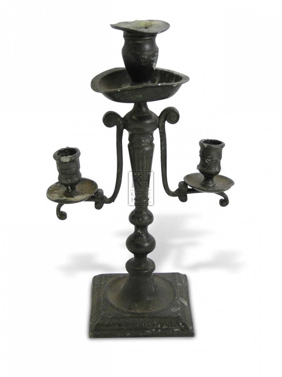 Pewter Candleabra #1