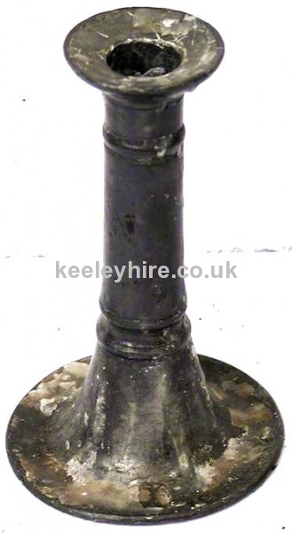Horn Shaped Pewter Candlestick