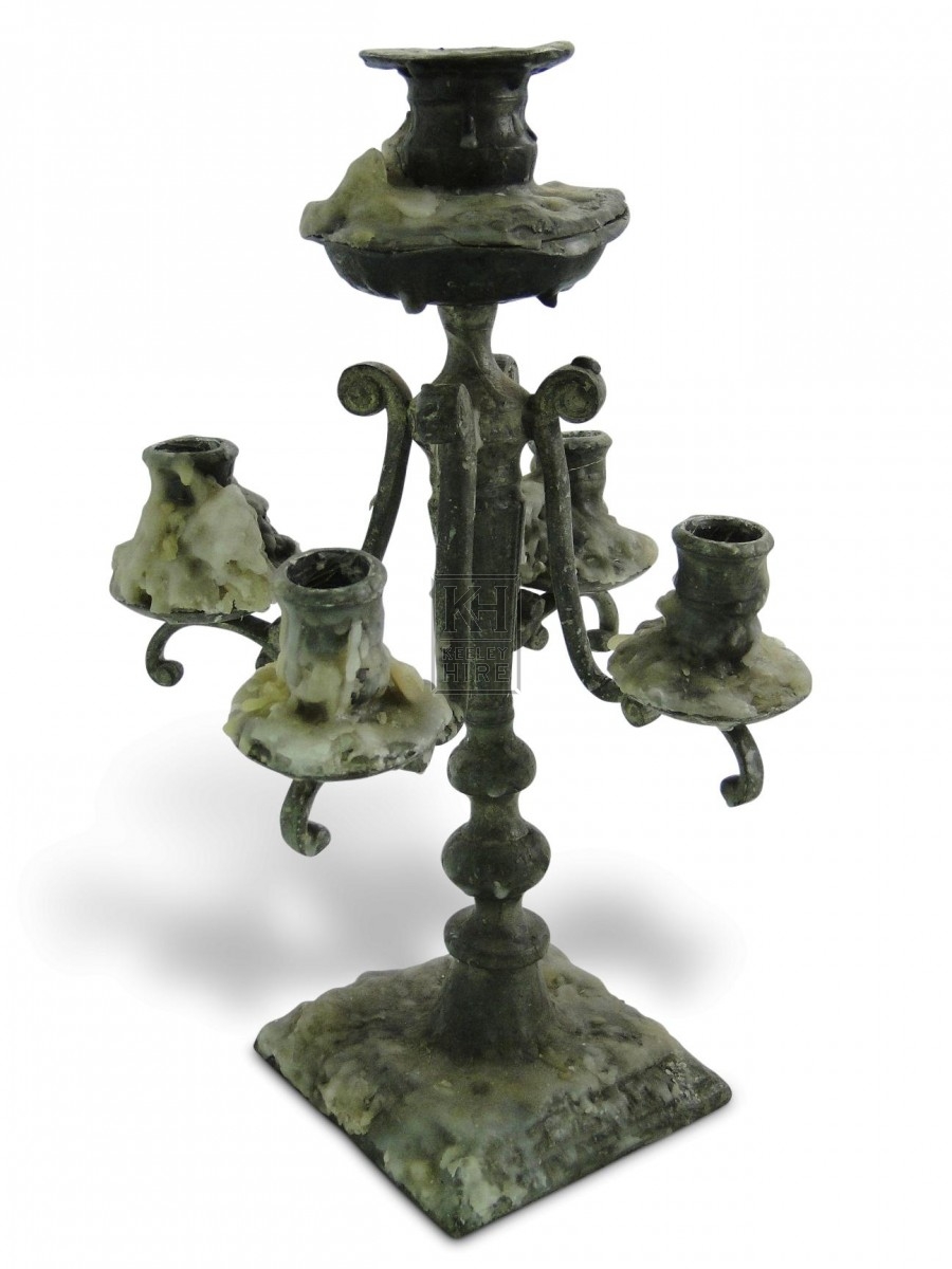 Pewter Candleabra #2