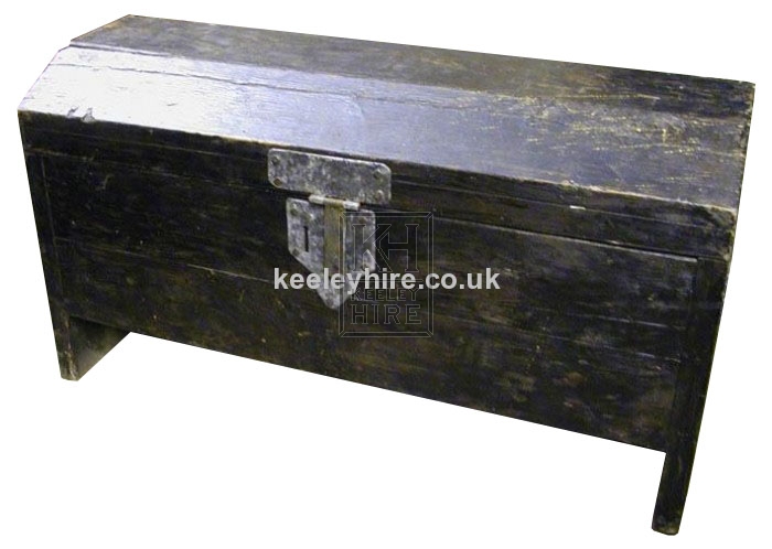 Large Shaped Top Dark Coffer Chest